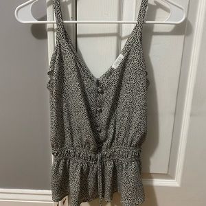 Cheetah print cute tank top